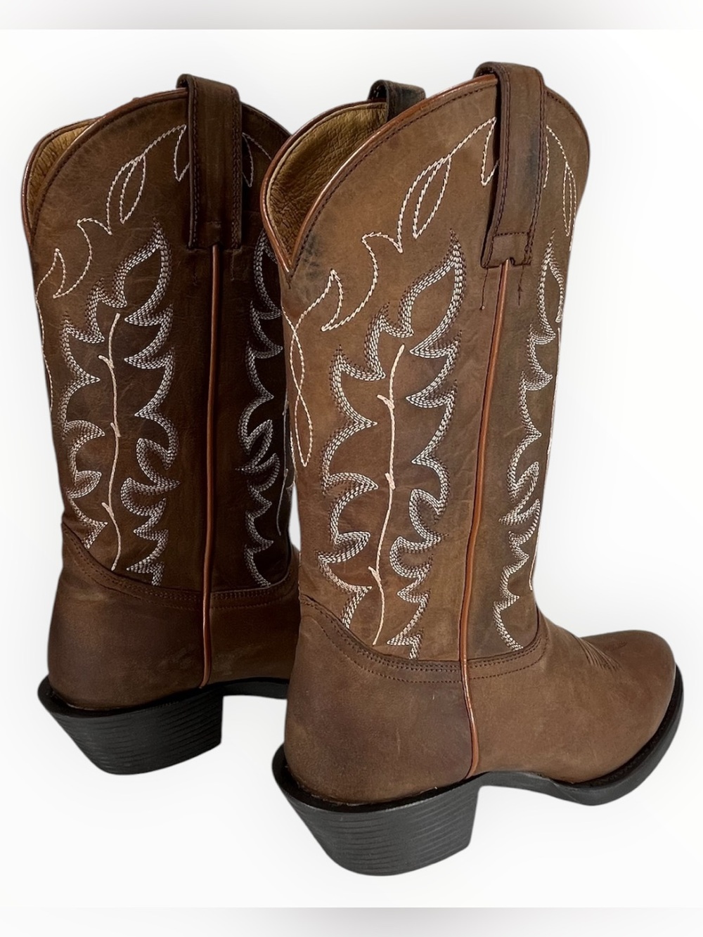 Shyanne Women’s 8M Brown Leather Western Cowboy Boots Embroidered - Picture 7 of 13